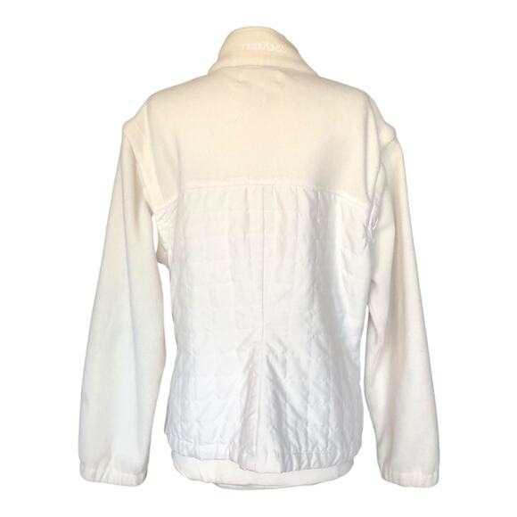 Tehama Nancy Haley Off White Full Zip Fleece Zip Off Sleeve Jacket Women's Large - Picture 3 of 12
